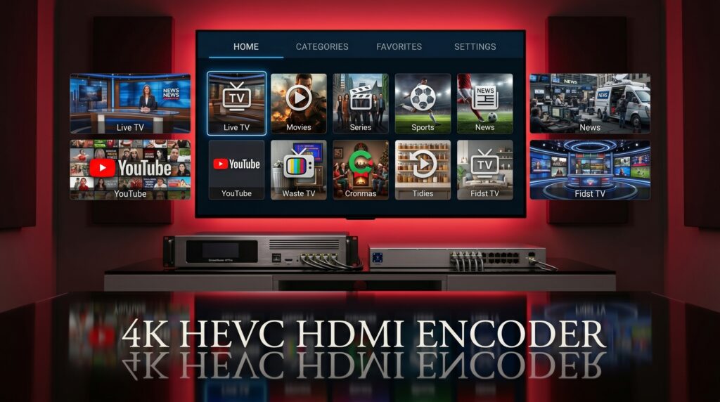 4k hevc hdmi encoder low latency srt for iptv