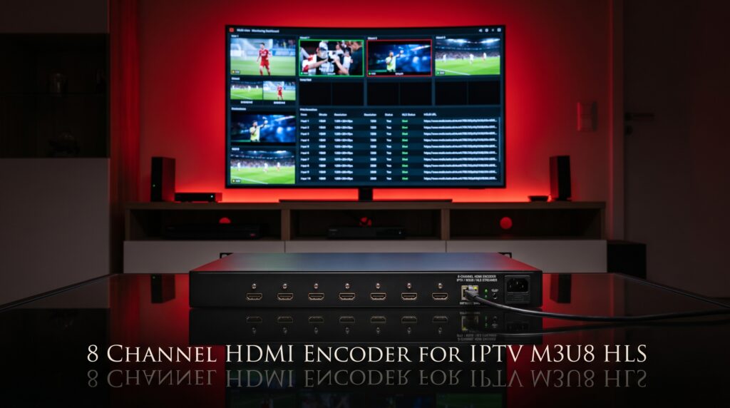 8 channel hdmi encoder for iptv m3u8 hls