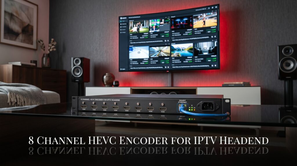 8 channel hevc encoder for iptv headend
